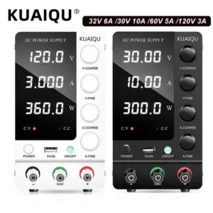 Kuaiqu Adjustable Switching DC Power Supply 30V 10A 6A Lab Bench Supply