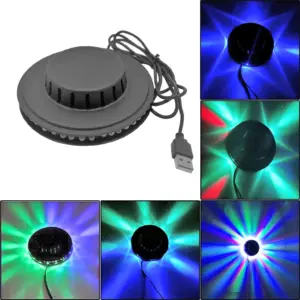 Sound Activated Rotating Disco Light USB RGB LED Ball Party KTV Bar