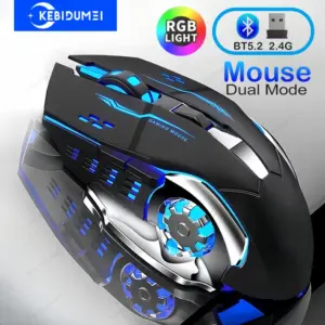 RGB Dual Mode Bluetooth 5.2 Mouse 2.4G Wireless Mouse Gaming Mouse