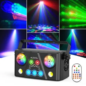 U'king 40W RGB LED Bee Eye Beam Effect Light 5IN1 Effect Disco Ball