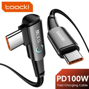 Toocki 100W USB C To C Cable 90 Degree Macbook Pro Xiaomi Samsung