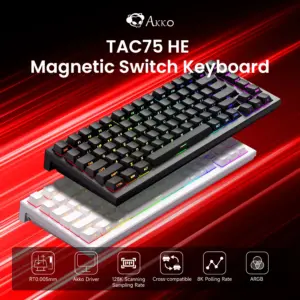AKKO TAC75 HE Magnetic Switch Keyboard 75% Gaming Rapid Trigger 0.005mm