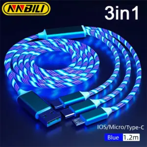 Nnbilli Glowing LED Light 3in1 And Single Interface 3A Fast Charging