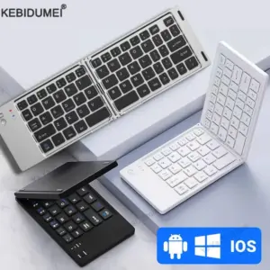 Mini Foldable Wireless Keyboard Rechargeable Bluetooth Folding For PC