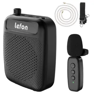 Portable Wireless Voice Amplifier With Lavalier Microphone Rechargeable