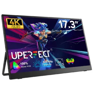 Uperfect 17.3"4k 500NITS Portable Monitor 100I P3 16:9 HDR Freesync IPS