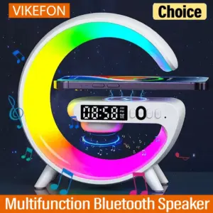 Multifunction Bluetooth Speaker TF RGB Night Light 15W Wireless Charger