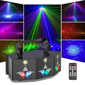 U'king 9 Eyes Projector Effect Stage Light Remote Control 7CH DMX512