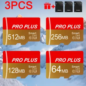 3PCS Memory Card 512MB 256MB 128MB 64MB With Adapter High Speed Memory