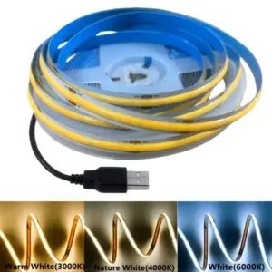 DC5V COB LED Light Strip With USB Power Supply Light 320LED / M High