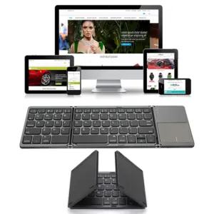 Portable Foldable Folding Keyboard Mini Wireless Bluetooth Touchpad For