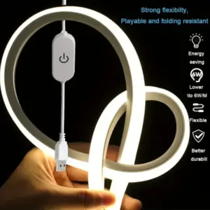 LED Strip Neon Light USB DC 5V Dimmable Touch Sensor Switch Flexible