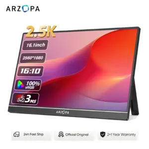 Arzopa 16" 2.5K QHD Portable Monitor 16:10 IPS Screen With Type C Mini