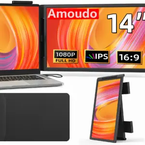 Amoudo 14 Inch Laptop Screen Extender 1920*1080P IPS Portable Monitor
