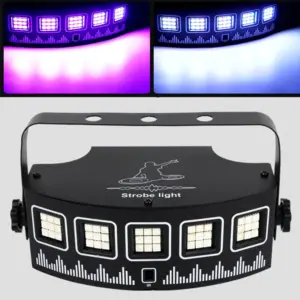 USB Sector LED Mixed Flashing Stage Lights Remote Sound Activated Disco