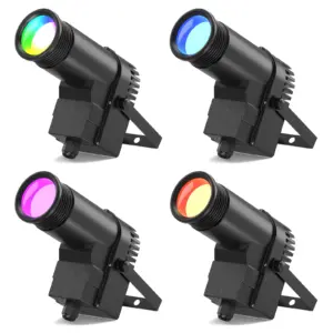 Datewink 2 / 4PCS 30W RGBW LED Beam Pinspot Light Spot Lights DJ Disco