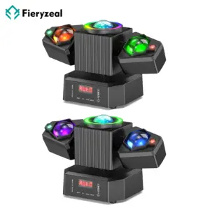 Fieryzeal 2PCS 65W Two Armed Stage Light RGBW 4IN1 Strobe Moving Head
