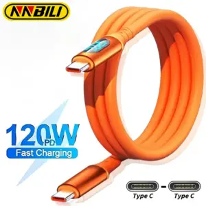 Nnbili 6A USBC To Type C Fast Charging 120W USB Type C LED Digital
