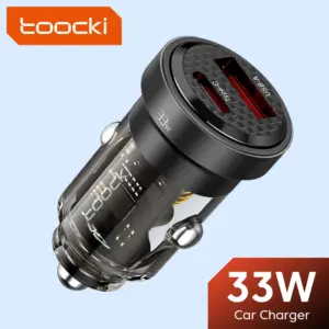 Toocki 33W 5A QC PD 3.0 SCP Car Charger Quick Charge4.0 USB Type C Fast