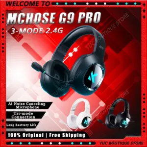 Mchose G9 Pro Gaming Headphones 3 Mode 2.4G AI Noise Canceling