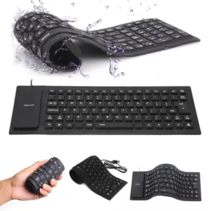 Portable Mini Keyboard 85 Keys Flexible Waterproof Soft Silicone Gaming