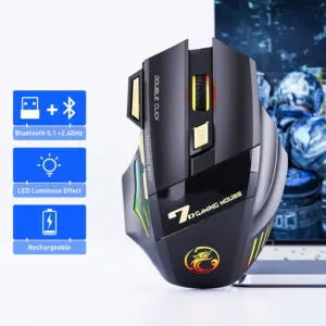 Wireless Gaming Mouse USB IMICE GW X7 3200DPI Dual Mode Rechargeable 7