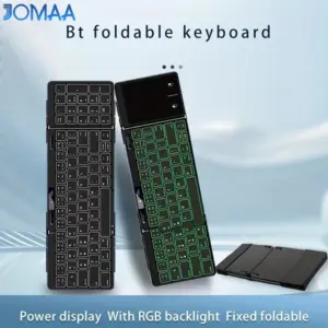 Wireless Folding Keyboard with Backlight RGB Foldable Bluetooth