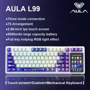 AULA L99 Intelligent Screen Mechanical Keyboard Bluetooth Wireless Tri