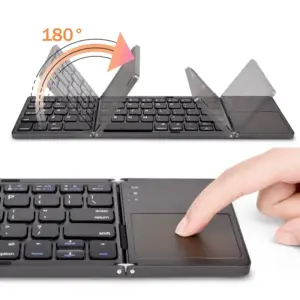 Wireless Folding Keyboard Bluetooth With Touchpad For Windows, Android