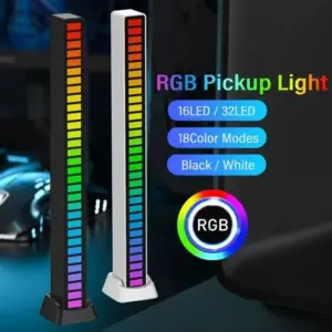 RGB LED Strip Light Music Sound Control Pickup Rhythm Ambient Lamp