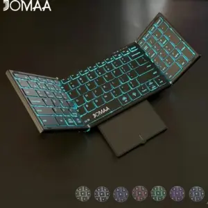 Jomaa Backlit Full Size Folding Keyboard Bluetooth+usb Wireless With
