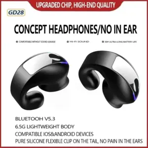 Bluetooth Earphone Clip On Monaural Inear Motion Stereo Bone Conduction