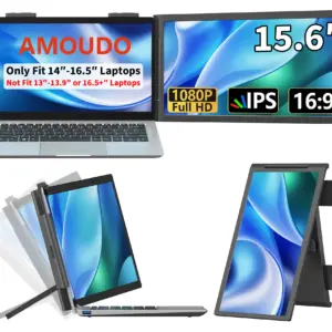 Amoudo 15.6 Inch 1920x1080p Portable Monitor Laptop Screen Extender For