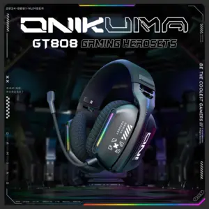 Onikuma GT808 Tri Mode Gaming Headset RGB Lighting 2.4G Wireless Gaming