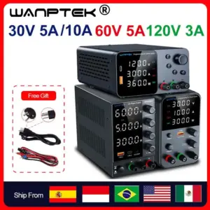 Wanptek Adjustable Laboratory DC Power Supply 30V 5A 10A 60V 5A 120v3a