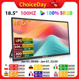 18.5-Inch 100Hz Portable Monitor with VESA Stand Support