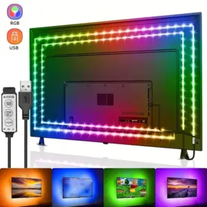 LED Lights For TV 3 Key Control Strip USB 5V Tape Lights For Backlight