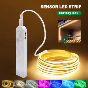 8MM COB LED Strip 5V With Motion Sensor Battery Powered 320LEDS / M USB