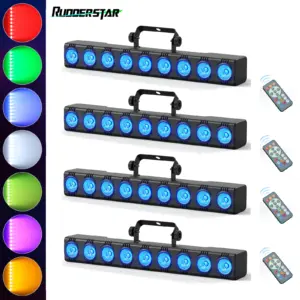 1 / 2 / 4PCS 9LEDS 4IN1 Wall Wash Lamp 36W RGBW Lights Bar Stage