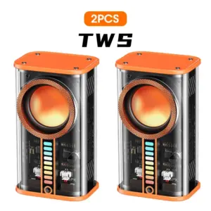 Transparent Cyberpunk Wireless Bluetooth Speaker Sound Light Rhythm