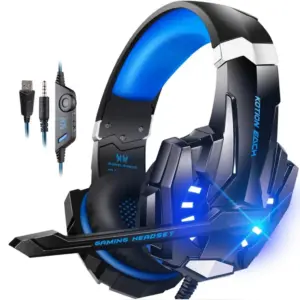 Gaming Headset Stereo Deep Bass Headphone With Microphone LED Light For