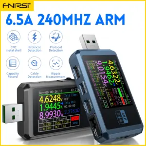 Fnirsi Fnb48p USB Tester Voltmeter Ammeter TYPE C Fast Charge Detection