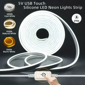 Touch Sensor LED Strip Lights Neon Sign 5V USB Dimmable Waterproof Neon