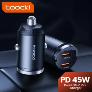 Toocki Car Charger Mini PD 45W Pull Ring Fast Charging USB C Phone