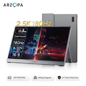 Arzopa 16.1in 180HZ 2.5K Portable Monitor 107% Srgb HDR IPS External