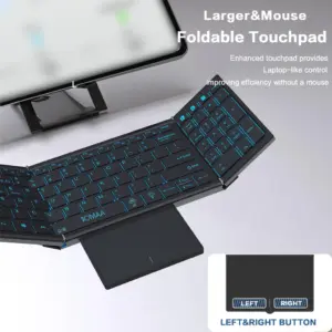 Jomaa RGB Backlit Folding Bluetooth Keyboard USB Wireless