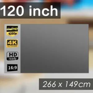 Portable Projector Screen 16:9 Foldable Projection Screens Home Cinema