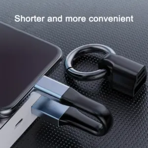 Mini Keychain Portable USB Data Cable 3A Fast Charging Type C Micro C