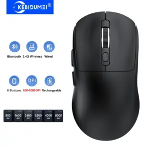 Tri Mode Bluetooth Mouse 8000DPI Lightweight Design Gaming Mouse Wired