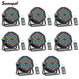 Somspot 4 / 8PCS 36LEDS RGB Par Lights Remote & DMX Control Stage Light